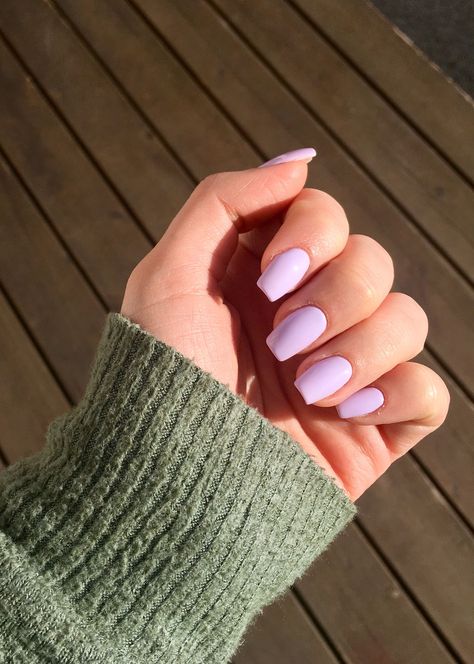 Purple Nails -  Coffin light purple nails Light Light Purple Nails, Light Purple Acrylic Nails Coffin Short, Coffin Light Purple Nails, Very Light Purple Nails, Light Purple Nails Ideas, Light Pink Purple Nails, Light Purple Pink Nails, Light Purple Dip Nails, Light Purple Nails Coffin