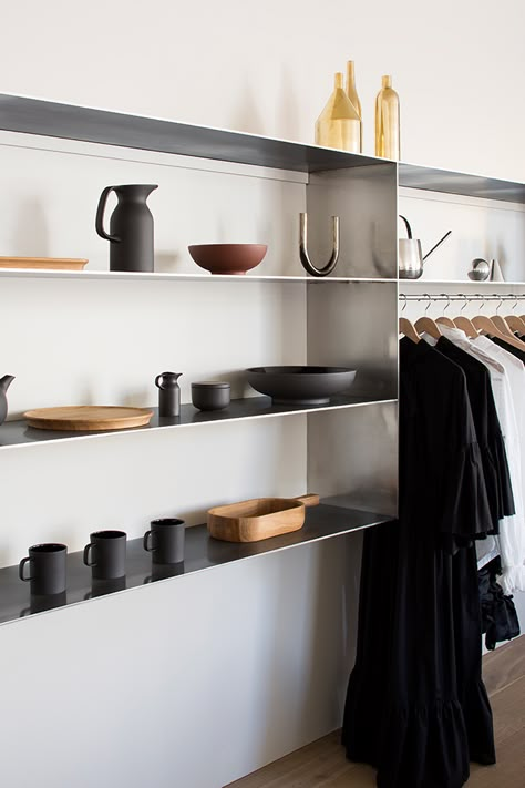 T.D.C: Simon James Concept Store Opens in Newmarket New Zealand Architecture, The Local Project, Display Shelf, Retail Space, Local Design, Metal Furniture, Australian Design, Retail Design, Display Shelves