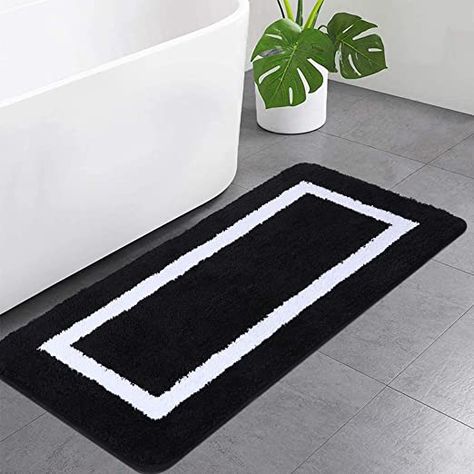 Black And White Bathroom Rugs, Black Bathroom Rugs Bath Mats, Black And White Bathroom Rug, Black And White Bath Mat, Black Bathroom Mat, Black Bathroom Rug, Black And White Bath Rug, Large Bathroom Rugs, Luxury Bathroom Rug