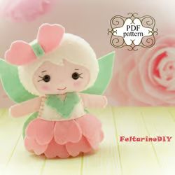 FeltarinoDIY - InspireUplift Marketplace Fairy Pattern, Felt Doll Pattern, Felt Doll Patterns, Felt Sewing, Felt Toys Patterns, Felt Animal Patterns, Baby Doll Pattern, Felt Fairy, Needle Felting Tutorials