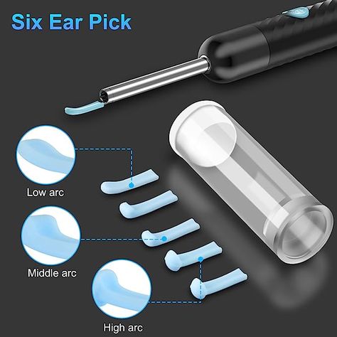 The overall design reduces the weight of the earwax removal kit. When using it for the first time, please get used to the touch of the ear pick in the ear canal and move it gently and slowly. Built-in 350mAh rechargeable battery, the continuous use time can be up to 90 minutes when fully charged, and the standby time can be up to 30 days. Ear Wax Removal Kits, Ear Cleaning Kit, Ear Wax Removal Kit, Earwax Removal, Human Body Temperature, Ear Wax Removal Tool, Ear Cleaner, Ear Canal, Ear Wax Removal