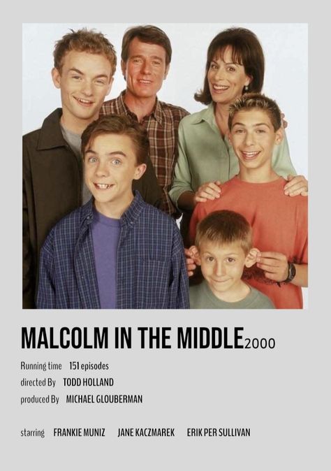 Malcom In Middle, Malcolm In The Middle Poster, The Middle Series, The Middle Tv Show, Malcolm In The Middle, Frankie Muniz, Music Poster Ideas, Film Anime, Movie Posters Minimalist