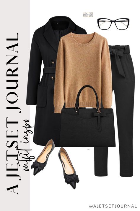 Stay stylish while staying warm this winter! Check out these fabulous office outfit ideas in our latest post, 'Chic New Outfits for Work in the Winter by A Jetset Journal'. You'll love these chic looks for your 9-to-5! Winter 2024 Work Outfits For Women, Snow Office Outfits Women, What To Wear To Work Winter, Winter Corporate Outfit Office Wear, Winter Office Looks, Cold Day Outfit For Work, Winter Office Outfits Women Business, Smart Casual Work Outfit Winter, Winter Work Outfits For Women Cold