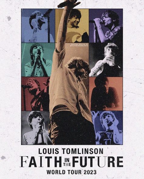 Singer Album Cover, Eras Tour Design, Album Cover Vintage, Louis Tomlinson Poster, Tour Design, Faith In The Future, Fan Poster, Future World, Poster Room