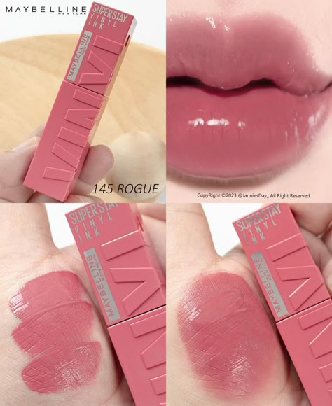 💋 Maybelline Super Stay Vinyl Ink, Maybelline Lipstick, Recipe Aesthetic, Lipstick Kit, Skin Care Cosmetics, Lip Makeup Tutorial, Makeup Accesories, Skincare Cosmetics, Fancy Makeup