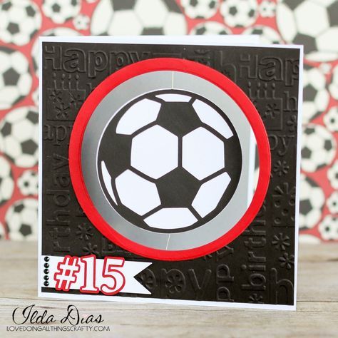 Baseball Card Shop, Spinner Cards, Harry Potter Birthday Cards, Teenage Birthday, Spinner Card, Soccer Cards, Making Cake, Soccer Birthday, Masculine Birthday Cards