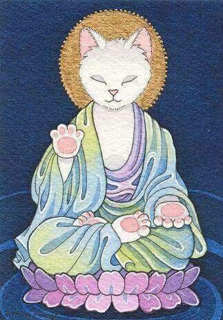 Cat Buddha, Arte Yoga, 심플한 그�림, Little Buddha, Cats Illustration, Arte Animal, Cat Illustration, Cat Drawing, Crazy Cat Lady