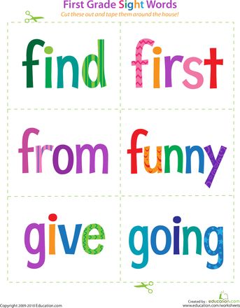 Worksheets: First Grade Sight Words: Find to Going    Free Word Flashcards, Preschool Sight Words, Phonics Flashcards, Printable Flashcards, Teaching Sight Words, Early Reading Skills, First Grade Sight Words, Sight Word Flashcards, Kids Worksheets