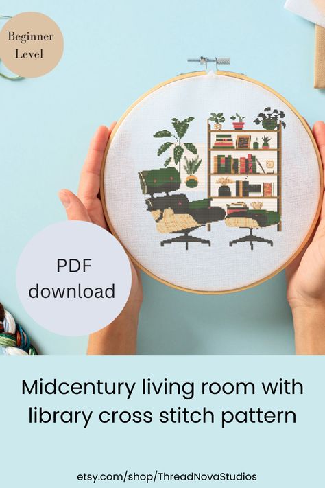 Cross stitch pattern ‘Library’, full cover, PDF, instant download, book lover, diagram, books, cosy atmosphere, Book lover, modern art

📚🪑 Cross-Stitch Pattern "Library": Dive into Literary Bliss 🪑📚 Living Room With Library, Room With Library, Library Cross Stitch, Midcentury Living Room, Midcentury Living, Mid Century Living Room, Pattern Library, Handmade Charms, Handmade Decorations