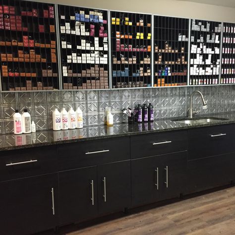 hair color bar, hair colour bar, bad dispensary, good dispensary, hair colour… Salon Color Bar, Hair Salon Interior Design, Salon Interior Design Ideas, Nail Salon Interior Design, Beauty Salon Interior Design, Nail Salon Interior, Hair Salon Design, Hair Salon Interior, Interior Design Pictures