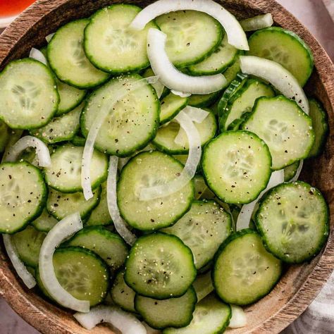 Cucumbers And Onions In Vinegar, Cucumber Onion Vinegar, Cucumbers Salad, Onion Vinegar, Cucumber And Onion, Cucumber Onion Salad, Yummy Bowl, Vinegar Salad, Salad Recipes Gluten Free