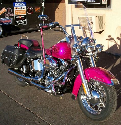 pink harley davidson Motocykle Harley Davidson, Pink Harley Davidson, Pink Motorcycle, Moto Logo, Harley Davidson Clothing, Pink Bike, Classic Harley Davidson, Hidden Rooms, Harley Bikes