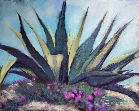 Agave Painting, Southwestern Art, Daily Painters, Cactus Succulents, Agave Plant, Watercolor Ideas, Flower Paintings, Plant Painting, Agaves