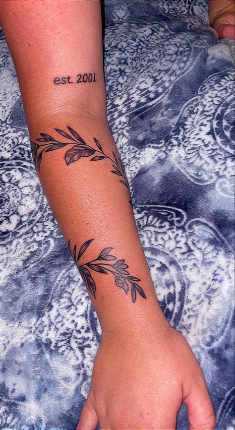 Forearm Tattoos Black Woman, Tattoo Ideas Black Women Dark Skin, Vine Forearm Tattoo, Wrap Around Arm Tattoo For Women, Forearm Tats For Women, Tattoo Forearm Women, Arm Wrap Tattoo, Earthy Tattoos, Around Arm Tattoo