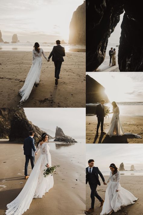 Beach Wedding Shoot Photo Ideas, Beach Photoshoot Prewedding, Prewedding At Beach, Elope On The Beach, Wedding In Beach, Prewedding Beach Photography, Beach Prewedding Shoot, Wedding Photoshoot Beach, Beach Prewedding