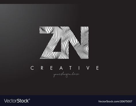 Zn Logo, N Letter Logo, Lines Texture, N Letter, Logo Idea, Line Texture, Letter N, Texture Vector, Personal Brand