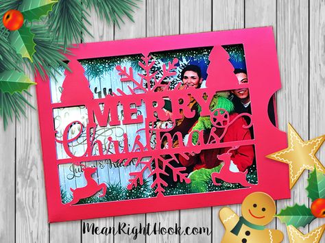 Cricut Photo Holder Card, Cricut Photo Christmas Cards, Cricut Christmas Cards With Photo, Get Myself Together, Cricut Christmas Cards, My Crazy Life, Photo Cards Diy, Christmas Photo Frame, Devon Rex Cats