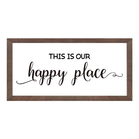 PRICES MAY VARY. 【Unique Design】: These wooden signs are decorated with the "This Is Our Happy Place" words depicted in special fonts. The simple and generous design adds to the artistic flavor. 【High-quality material】: Our products are made of high-quality solid wood, acrylic, canvas painting core, and thick backboard. The wooden frame is sturdy, the canvas is durable, and the acrylic partition also plays a very good protective role. It can be used in many occasions for a long time. 【Package & Acrylic Partition, Our Happy Place, Wood Acrylic, Art Sign, Acrylic Canvas, Sign Art, Happy Place, Happy Places, Wooden Signs