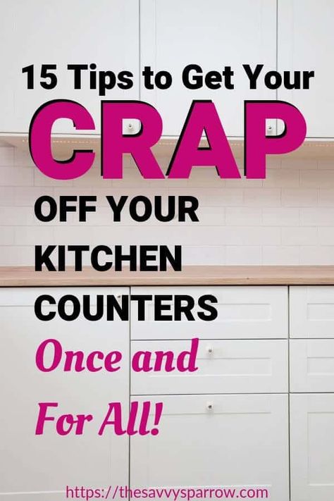 How to Declutter Kitchen Counters Quickly How To Declutter Kitchen Countertops, Kitchen Declutter Organizing Ideas, Declutter Kitchen Countertops, Declutter Plan, Declutter Kitchen Counter, House Declutter, Minimalist Declutter, Kitchen Declutter, Ikea Desk Hack