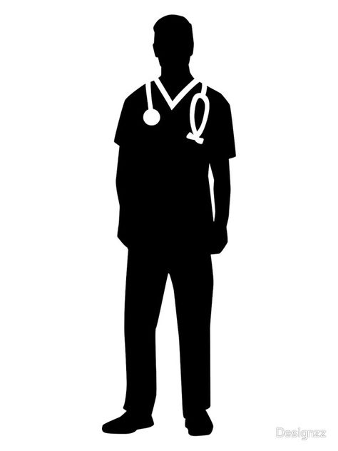 Male nurse by Designzz Doctor Wallpaper Medical Black, Doctor Silhouette, Nurse Male, Medical Vector, Doctor Clipart Medical Clip Art, Medical Artwork, Logo Silhouette, Male Nurse, Nurse Love