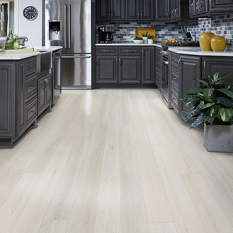 XRP Waterproof Floors | More Waterproof Than LVT/LVP | Cabinets To Go Flooring Lvp, Northern Red Oak, Popular Kitchen Cabinet, Blue Range, Cabinet Color Ideas, Cabinets To Go, New Home Kitchen, Kitchen Cabinet Styles, White Cabinet