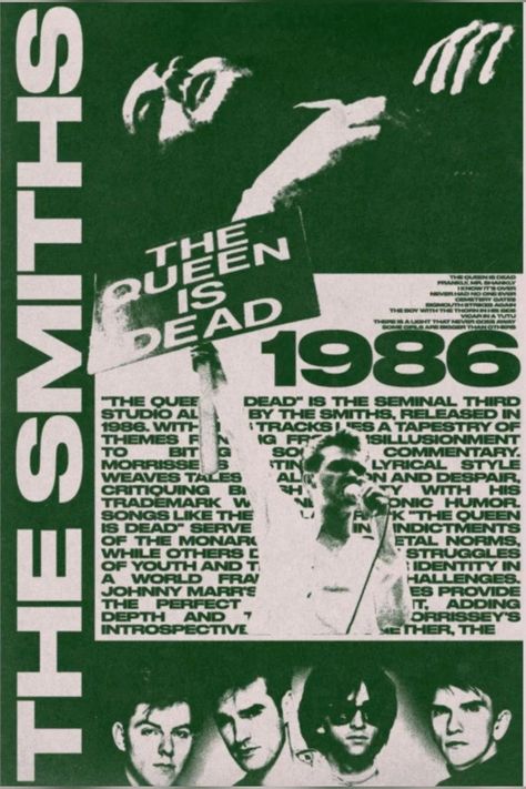 The Smiths Poster, Grunge Posters, Music Collage, Vintage Poster Design, Music Poster Design, Dorm Posters, Poster Room, The Smiths, Picture Collage Wall