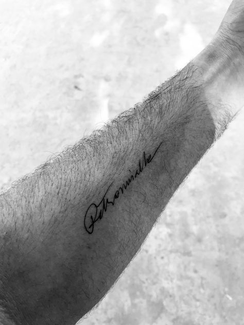 Cursive Writing Tattoo, Julian Tattoo, Tattoo Cursive, Tattoo Mens, Writing Tattoo, Tattoos Arm, Cursive Tattoos, Men Tattoo, Writing Tattoos