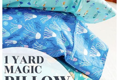 How to Sew a Pillowcase: One Yard Magic Pattern with No Waste! Magic Pillow, Pillow Cases Tutorials, Diy Ruffle, Pillow Cases Diy, Choosing Fabric, Pillowcase Pattern, Bench Pillows, No Waste, French Seam