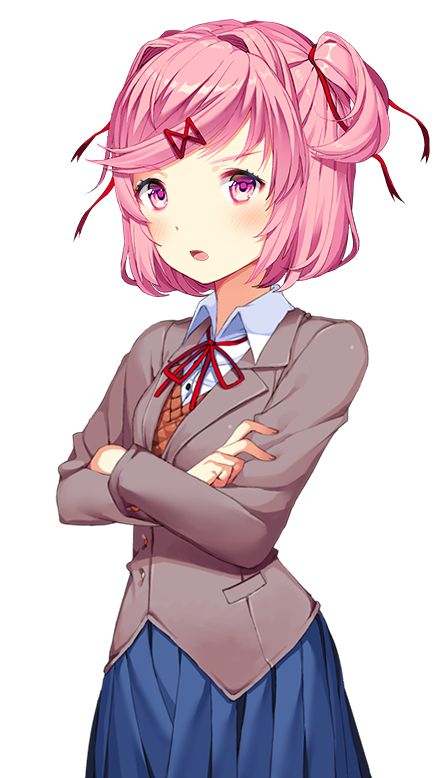 Doki Doki Literature Club Natsuki arms crossed Literature Club Natsuki, Doki Doki Literature Club Natsuki, Doki Doki Literature Club, Doki Doki, Literature Club, Png Image, Literature, Anime, Hair