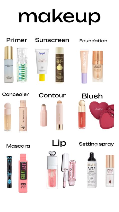 Popular Makeup Products 2023, Preteen Makeup, Productive Woman, Aesthetic Back To School Outfits, Outfit Ideas Basic, Aesthetic Back To School, First Day Of School Outfits, Dior Lip Oil, Preppy Makeup