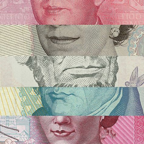 The New Yorker decodes the language of the finance industry: When it comes to discussing money, “incomprehension is a form of consent.” Graphic Design Money, Finance Moodboard, Money Poster Design, Money Art Design, Money Graphic Design, Money Moodboard, Economics Poster, Money Artwork, Money Calling