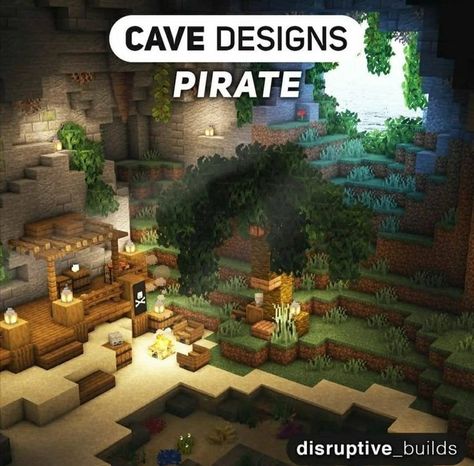 Cave Minecraft, Cave Village, Minecraft Oasis, Minecraft Halloween Ideas, Lush Cave, Minecraft Medieval Village, Aesthetic Minecraft Builds, Minecraft Building Guide, Minecraft Garden