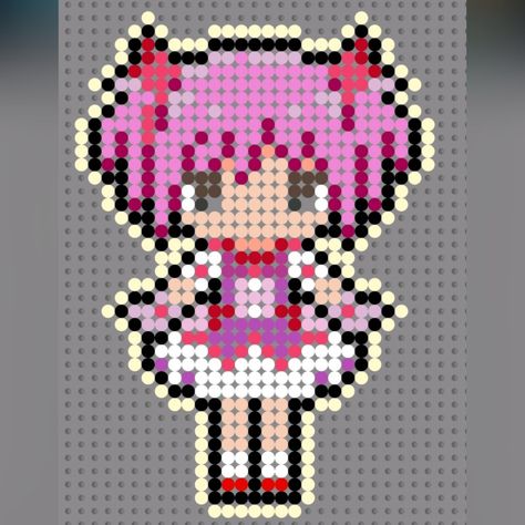 Madoka Perler Beads, Perler Pattern, Bead Templates, Keychain Ideas, Easy Perler Beads Ideas, Easy Pixel Art, Perler Bead Templates, Kandi Patterns, Hama Beads Patterns