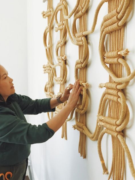 Artist Windy Chien of The Year of Knots Opens Up About Switching Careers Windy Chien, Switching Careers, Decision To Leave, Weaving Loom Diy, Fiber Wall Art, Supportive Friends, Textile Fiber Art, Handmade Wall Art, Exclusive Home