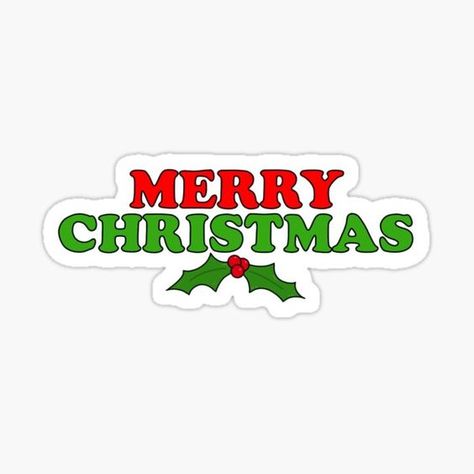 "Merry Christmas" Sticker for Sale by kierawd Merry Christmas Topper Printable, Merry Christmas Stickers Printable, Marry Christmas Design, Merry Christmas Topper, Merry Christmas Aesthetic, Merry Christmas Template, Merry Christmas Logo, Nightmare Before Christmas Font, Merry Christmas Cartoon