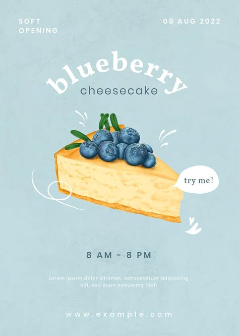 Hand drawn bakery poster template vector | premium image by rawpixel.com / Aew Cute Advertisement Poster, Poster Branding Design, Poster Menu Design, Bakery Poster Design Ideas, Cake Poster Advertising, Bakery Advertising Posters, New Menu Poster, Cake Poster Design Ideas, Cake Advertising Design