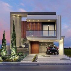 Duplex Row House Elevation Design, Semidetached Houses Modern, Big Terrace, Row House Design, Townhouse Exterior, Small House Elevation, Modern Small House Design, Duplex Design, Small House Design Exterior