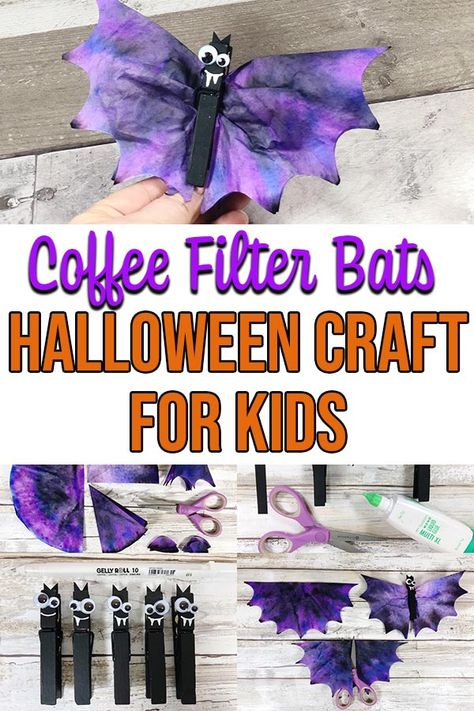 Fun Halloween Crafts For Kids, Halloween Bats Crafts, Halloween Craft Activities, Timmy Time, Bat Craft, Halloween Crafts For Toddlers, Bats Halloween, Fun Halloween Crafts, Halloween Arts And Crafts