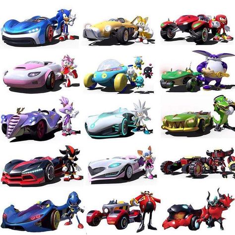 Sonic Racing Art, Team Sonic Racing, Sonic Car, Sonic Racing, Big The Cat, Boys Game Room, Sonic Dash, Baby Looney Tunes, Racing Art