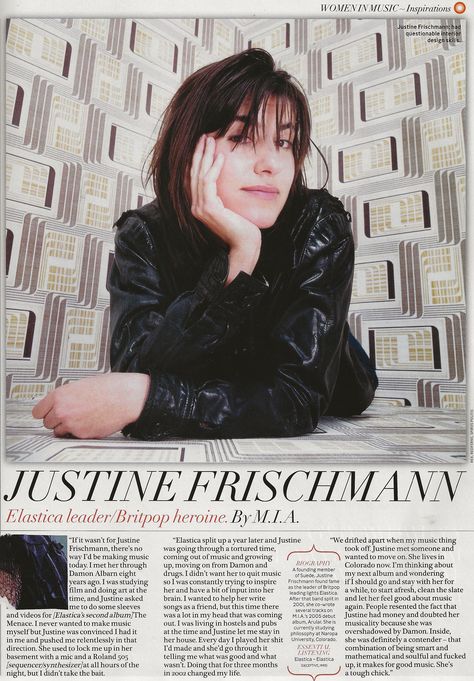 Damon Albarn Justine Frischmann, Justine Frischmann, Paul Pope, Q Magazine, 00s Music, Alice Glass, Drifting Apart, Magazine Scans, Damon Albarn