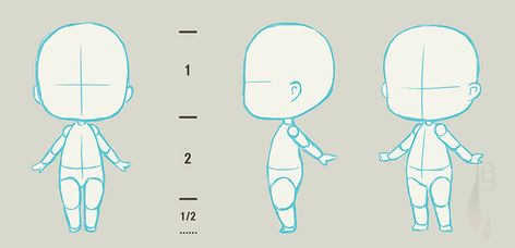 A tutorial on how to create a chibi character. Chibi Side Profile, Draw Chibi, Character Turnaround, Chibi Body, Chibi Sketch, 캐릭터 드로잉, Chibi Characters, Chibi Drawings, Side Profile