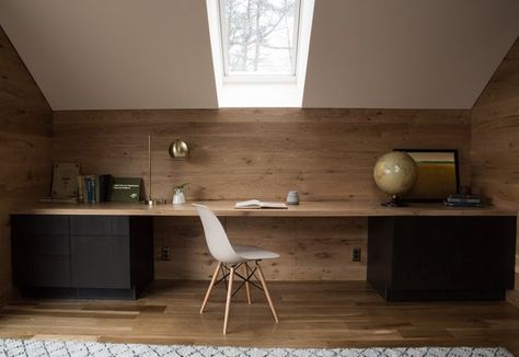 Office Design Photos and Ideas - Dwell Architecture Desk, Modern Home Office Ideas, Light Wood Desk, Spacious Office, Sleek Office, Modern Home Offices, Studio Architecture, Wood Architecture, Home Office Ideas