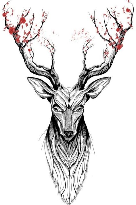 Artemis Tattoo, Elk Tattoo, Deer Skull Tattoos, Deer Tattoo Designs, Stag Tattoo, Buddha Tattoos, Tattoo Temporary, Kunst Tattoos, Deer Tattoo