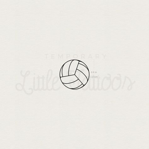 Volleyball Temporary Tattoo (Set of 3) |   matching couple tattoos ခြင်းလုံး Tattoo, Netball Tattoo, Volleyball Tattoo Ideas, Volleyball Tattoo, Tattoo For My Son, Tattoos Pinterest, Baby Name Tattoos, Small Girl Tattoos, Matching Couple Tattoos