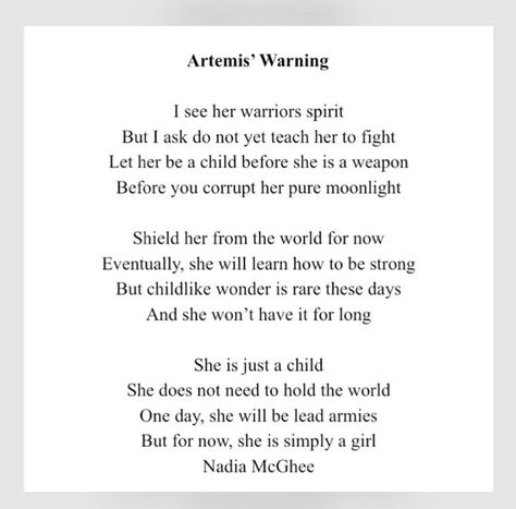 Dnd Poems, Poems About The Greek Gods, Nadia Mcghee Poems, Artemis Poetry, Nadia Poems, Greek Mythology Quotes, Mythology Poetry, Story Poems, Meaningful Poems