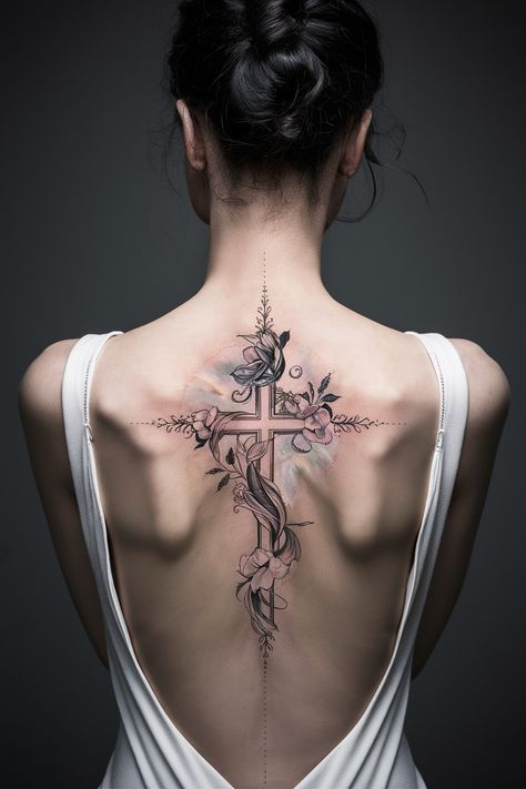 Discover the beauty of spine tattoos for women with a Christian twist. These elegant designs can feature delicate flowers, inspiring Bible verses, or intricate crosses, making each piece a unique expression of faith and personality. From dainty snake motifs to bold red and black art, the options are limitless. Explore more ideas now! #SpineTattoosForWomen #ChristianTattoos #ElegantInk #SpiritualArt #UniqueDesigns Christian Spine Tattoos For Women, Elegant Spine Tattoos For Women, Elegant Spine Tattoos, African Warrior Tattoos, Unique Christian Tattoos, Unique Cross Tattoos, Back Tattoo Women Spine, Chef Tattoo, Shoulder Sleeve Tattoos