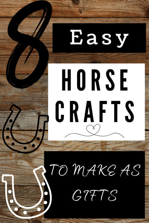 DIY horse crafts for all ages. Horse crafts that are easy to make. DIY gifts for birthdays or Valentines Day for equestrians. Are you looking for personalized DIY gifts for horse lovers? Do you want to make a DIY gift or craft that is unique and customized for the special horse person in your life? Here are 8 fun projects. Click to see them all! Diy Horse Saddle Rack, Diy Horse Room Decor, Horse Projects For School, Horse Show Crafts, 4h Horse Projects, Diy Horse Gifts Ideas, Cricut Horse Projects, Diy Gifts For Horse Lovers, Horse Themed Crafts