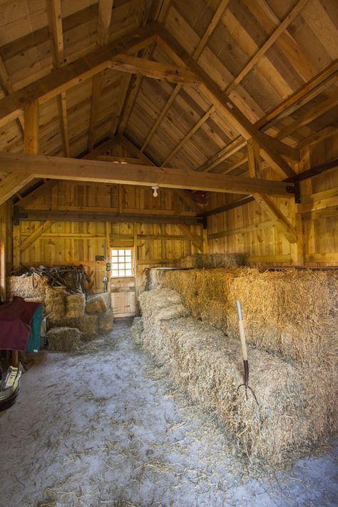 Sand Creek Post And Beam, Small Horse Barn, Small Horse Barns, Hay Storage, Horse Barn Plans, Small Barn, Country Barns, Barn Interior, Wood Barn