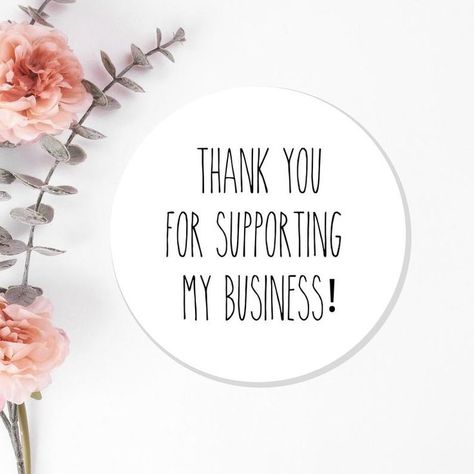 Thank You for Supporting My Business Thank You for Your | Etsy | Business stickers, Thank you for supporting me business, Support small business quotes Support Small Business Quotes, Salon Quotes, Small Business Quotes, Body Shop At Home, Business Labels, Thank You Quotes, Thank You Customers, Thank You For Support, Business Stickers