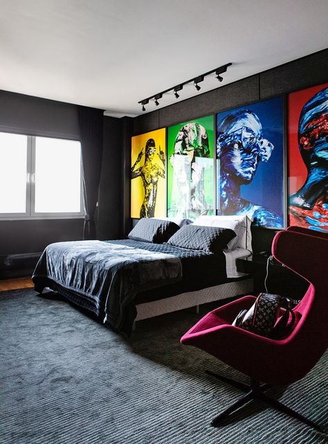 Room Decor Bedroom Painting, Hypebeast Wall Decor, Black Light Bedroom, Man Bedroom Ideas, Black Room Design, Gamer Wall Art, Set Up Ideas, Sneakerhead Room, Gamer Bedroom